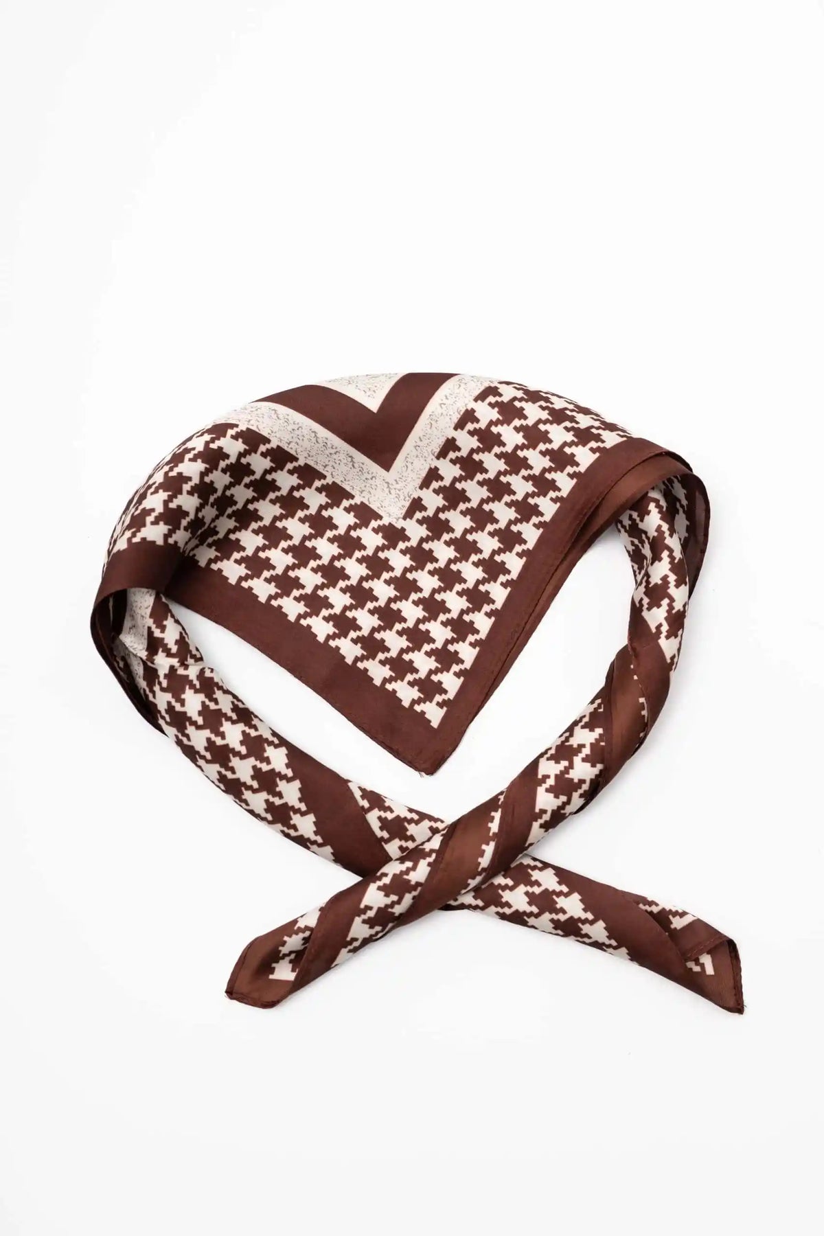 Houndstooth Scarf /  Chocolate