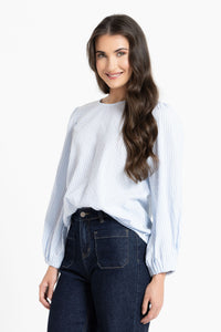 Brilliance Top / Blue Stripe