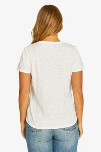 Appliqué Palm Tee / White
