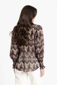 Byron Blouse / Espresso Ziggy