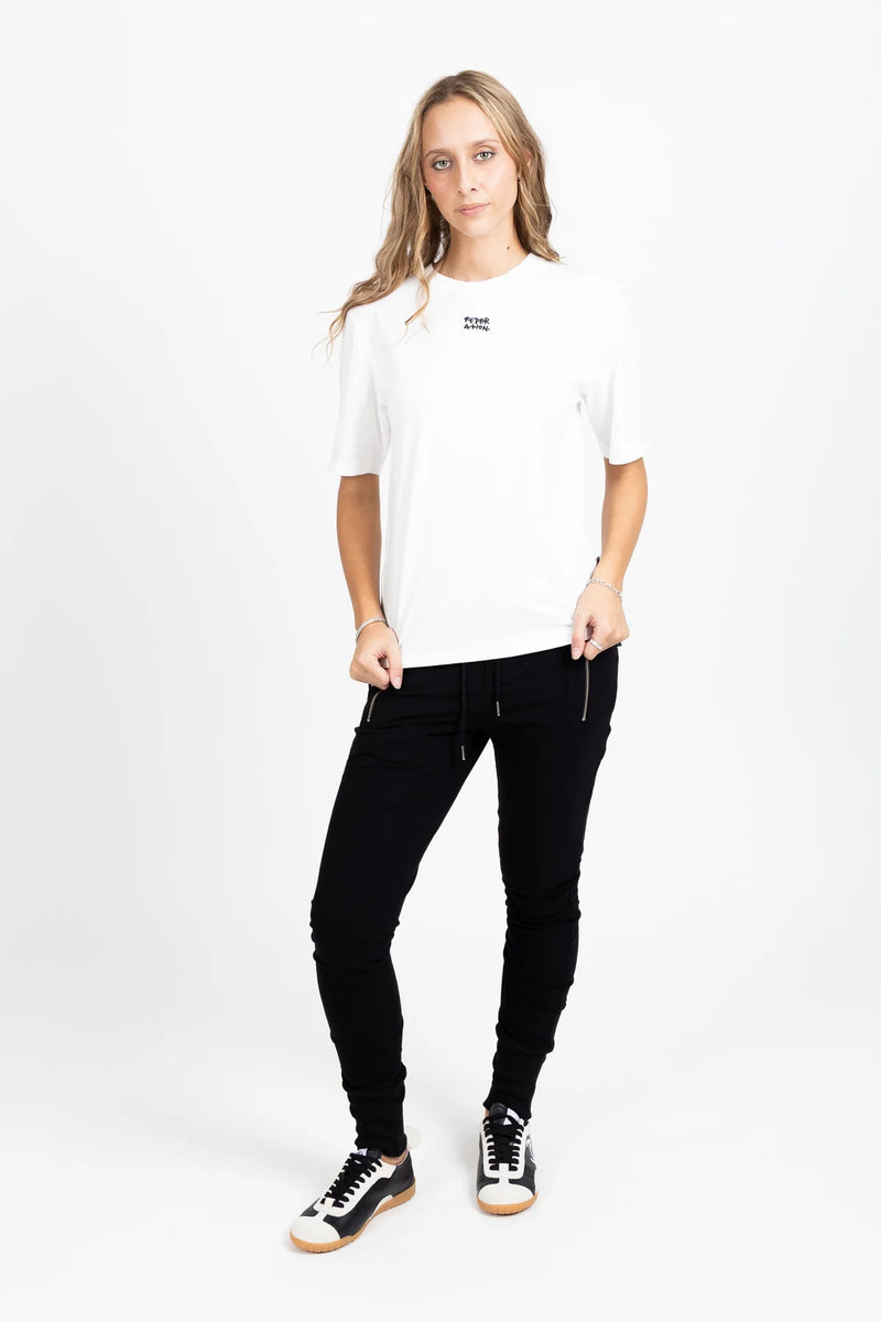 Escape Trackies Black Silver Zips