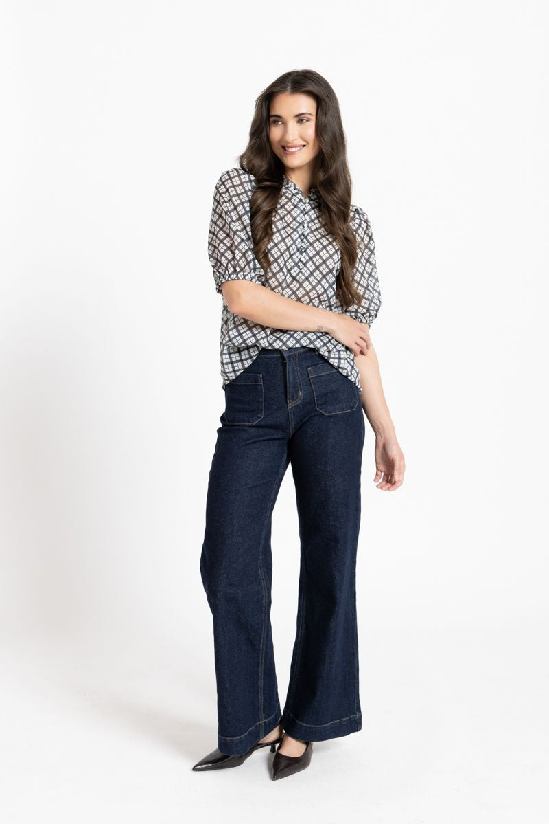 Nina Blouse /  Ink Check