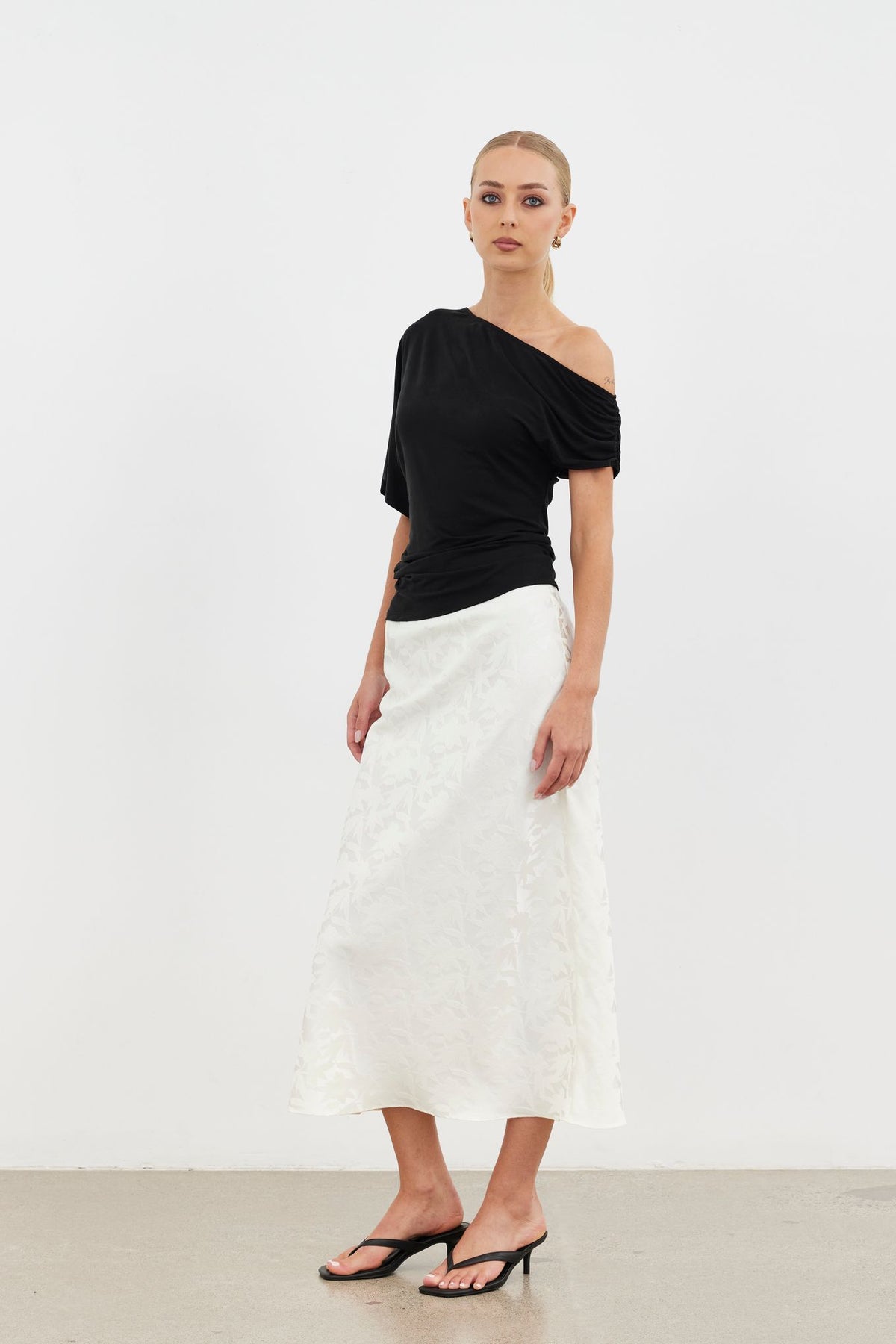 Gaia One-Shoulder Top - Black