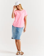 Hailey Short Sleeve Tee - Bright Pink