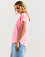 Hailey Short Sleeve Tee - Bright Pink