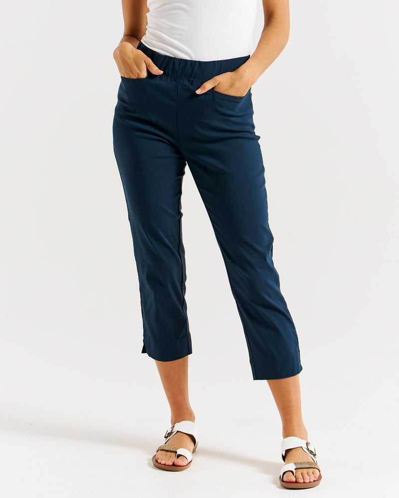 Crop Bengaline Pant - Navy