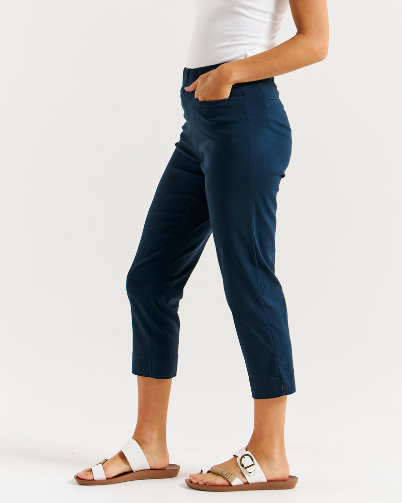 Crop Bengaline Pant - Navy