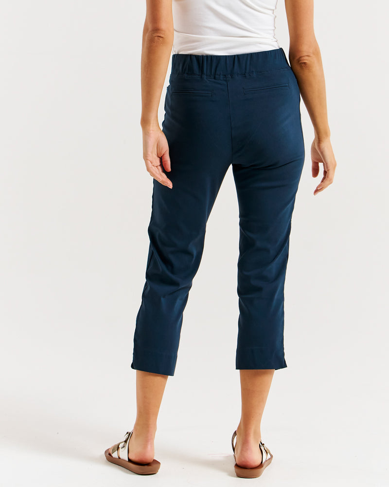 Crop Bengaline Pant - Navy