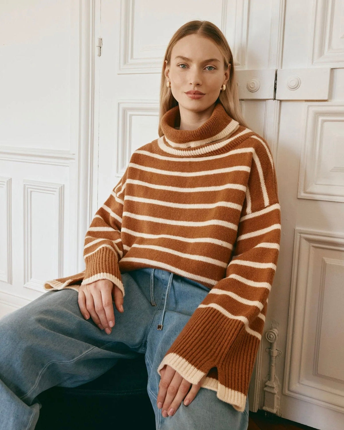 Katana Roll Neck Knit - Hazel