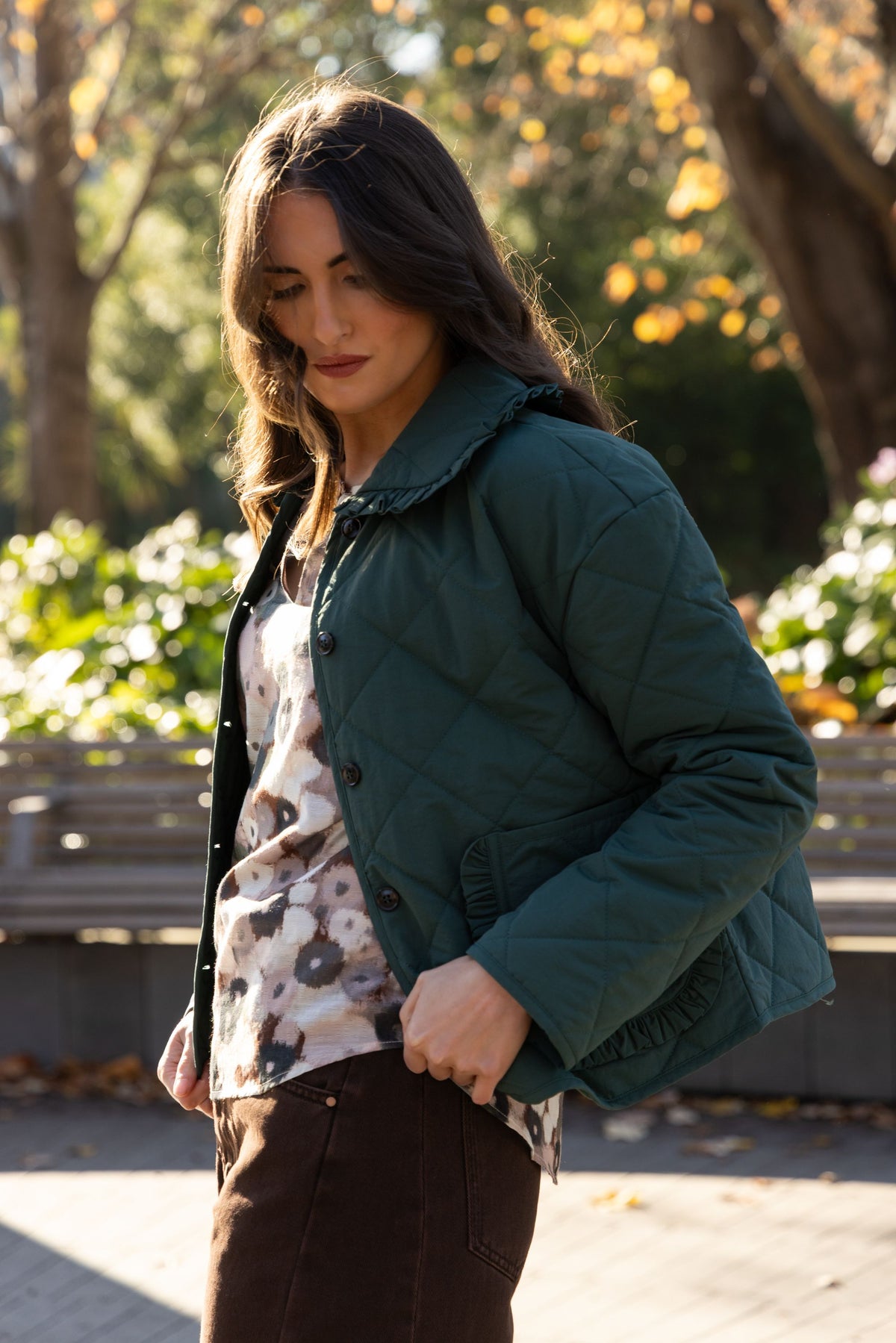 Frilled Jacket / Moss