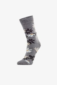 Daisy Bloom Socks / Grey Mix