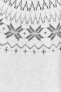 Shetland Oat Marle Fairisle Detail Cardigan / Oat Marle