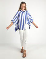 Palermo Stripe Shirt - Royal Blue/Marshmallow Stripe