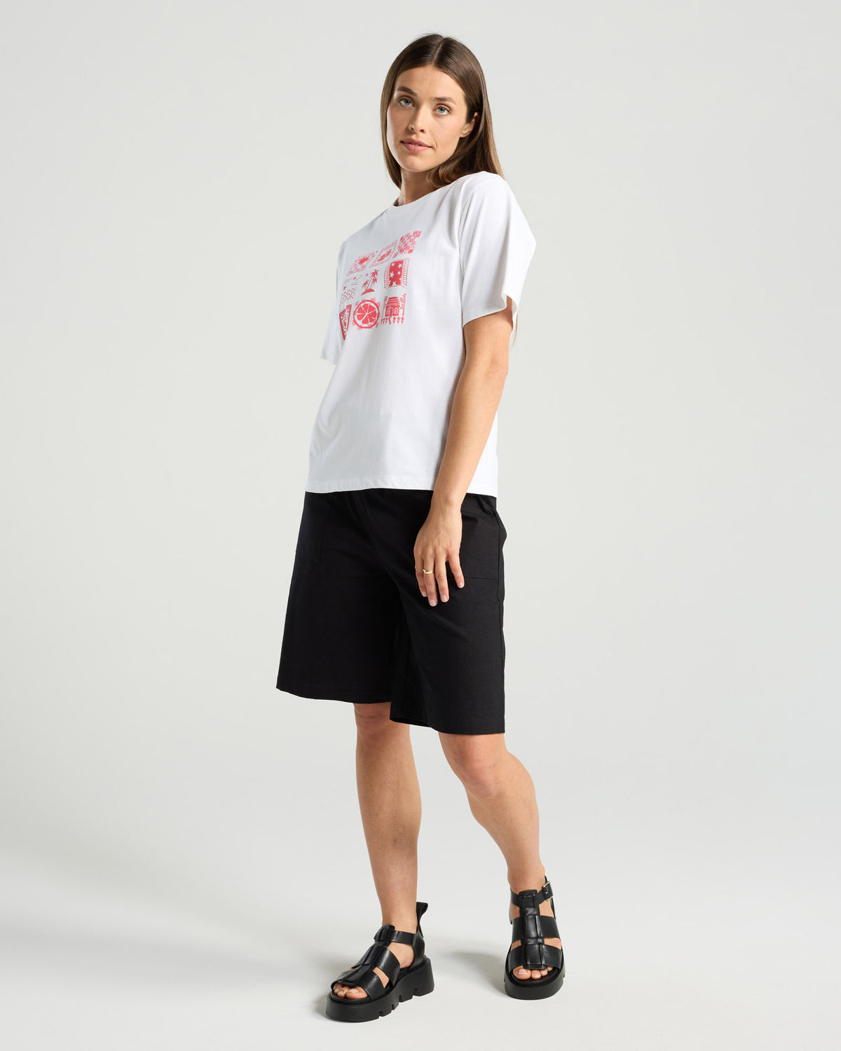 Palermo Tee - White/Red