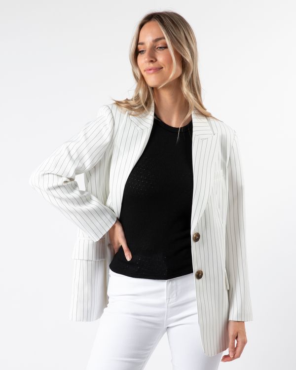 Bala Jacket - Black & White Stripe