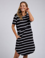 Bay Stripe Dress - Black/White Stripe