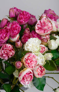 Bourbon Rose Spray - Fushia Pink