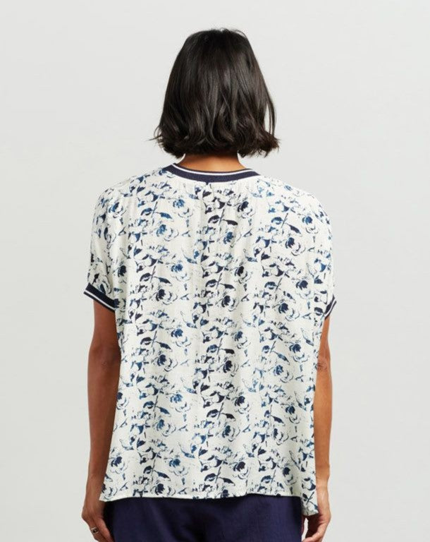 Brea Top - Indigo Petals