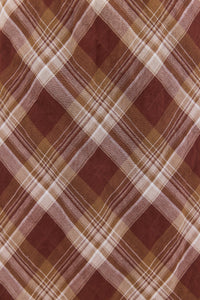 Breathe Brown Check Bias Maxi Skirt