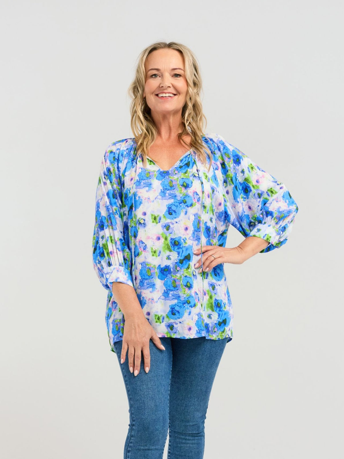 Bridie Top - Bright Ink