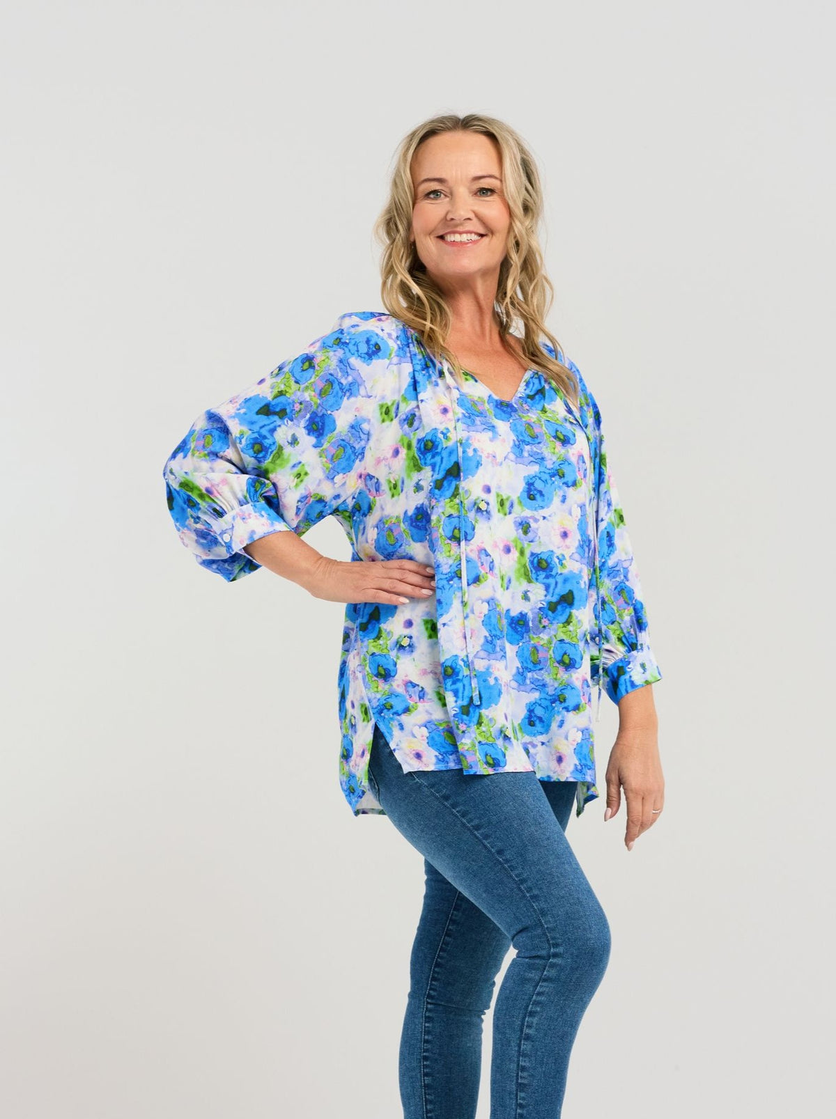 Bridie Top - Bright Ink
