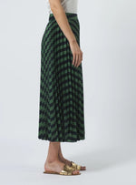 Brigette Skirt  - Navy & Green Stripe