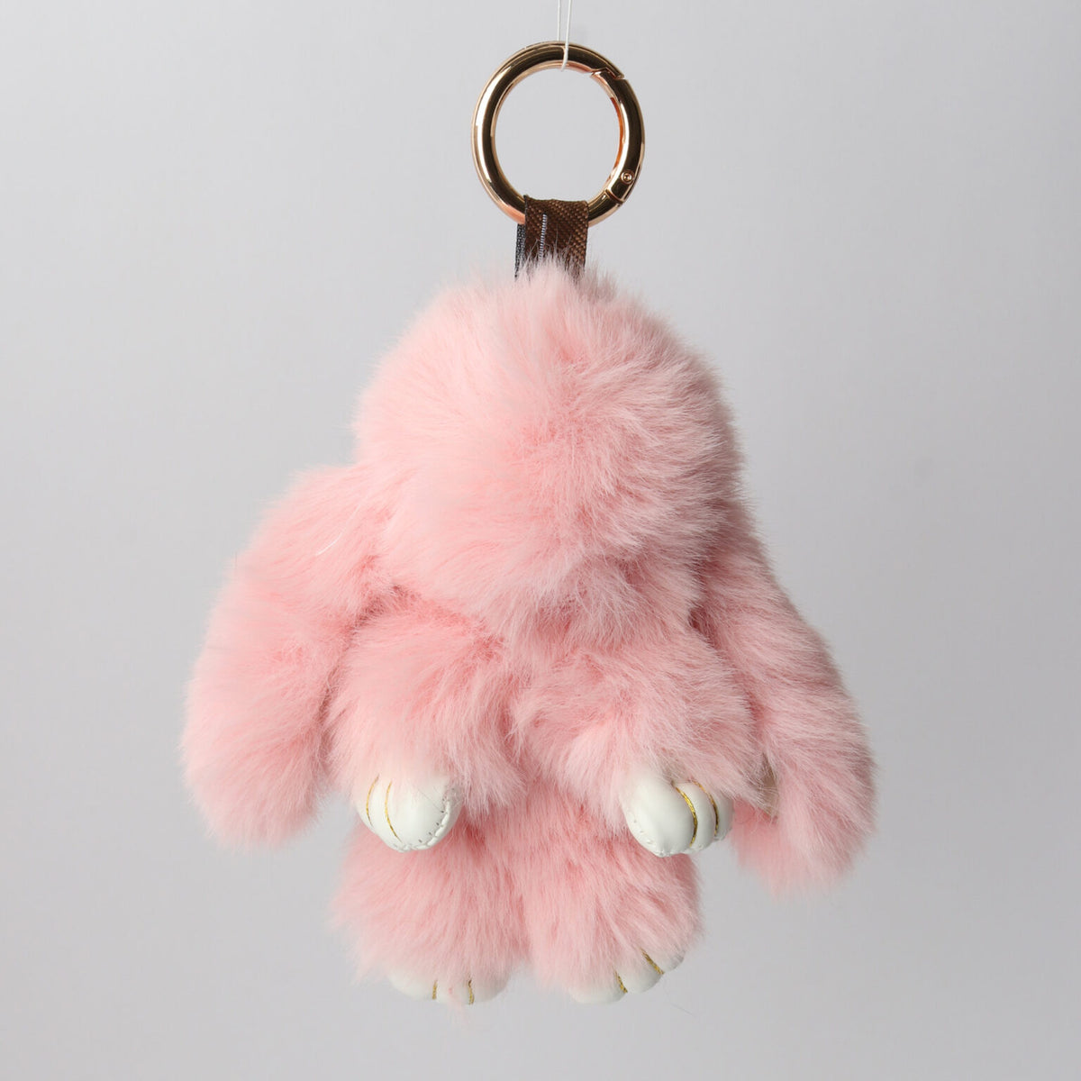 Bunny Faux Gur Keyring - Pink
