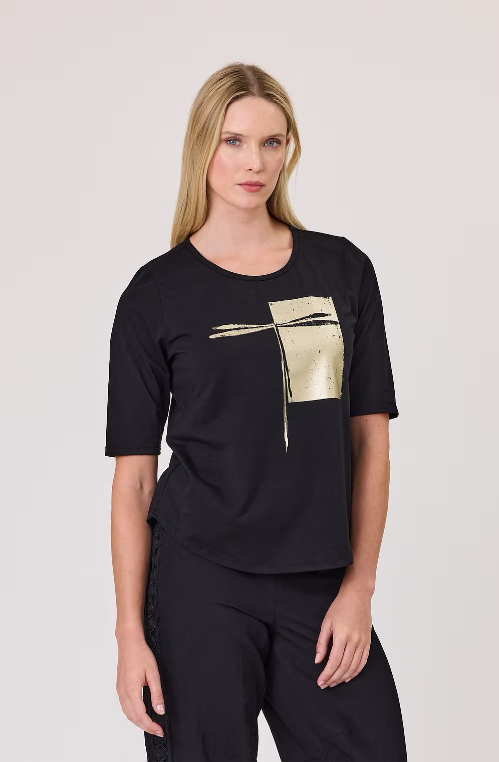Essential Tee / Black Dragonfly Print