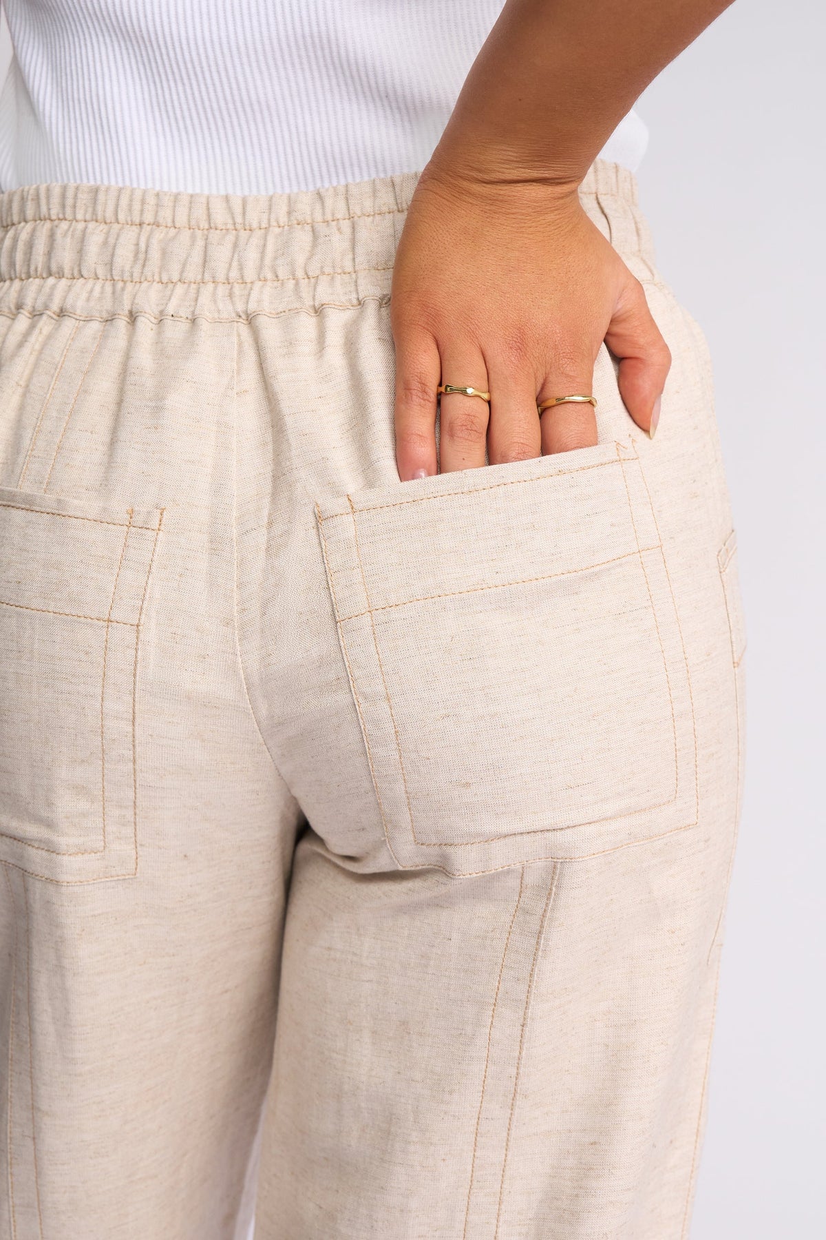 Dew Barrel Pant / Natural