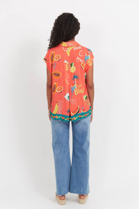 Cabana Sleeveless Shirt - Brasil Coral