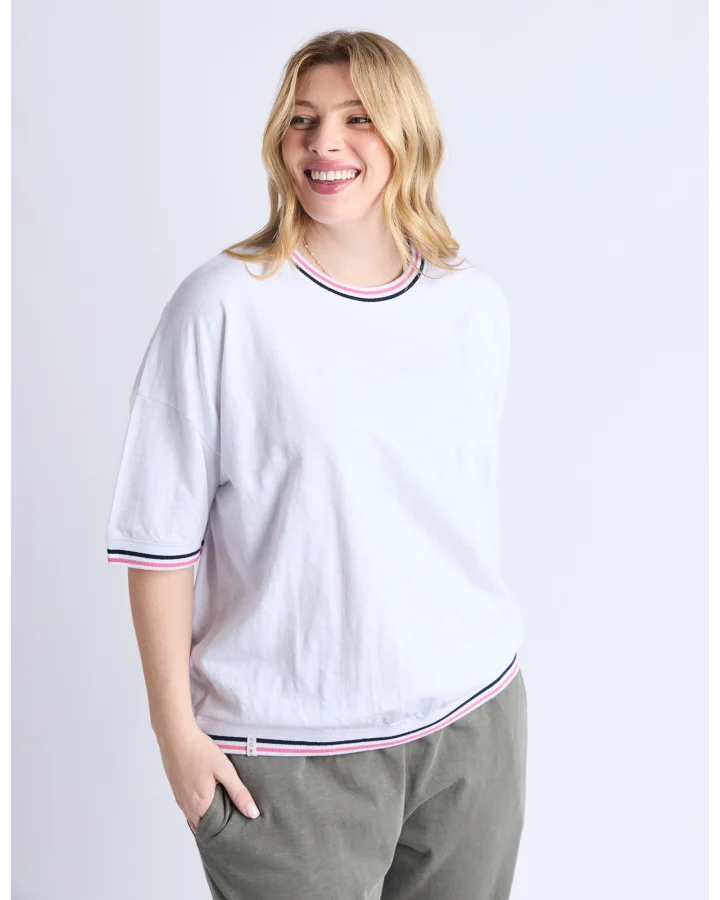 Faye S/S Sweat / White