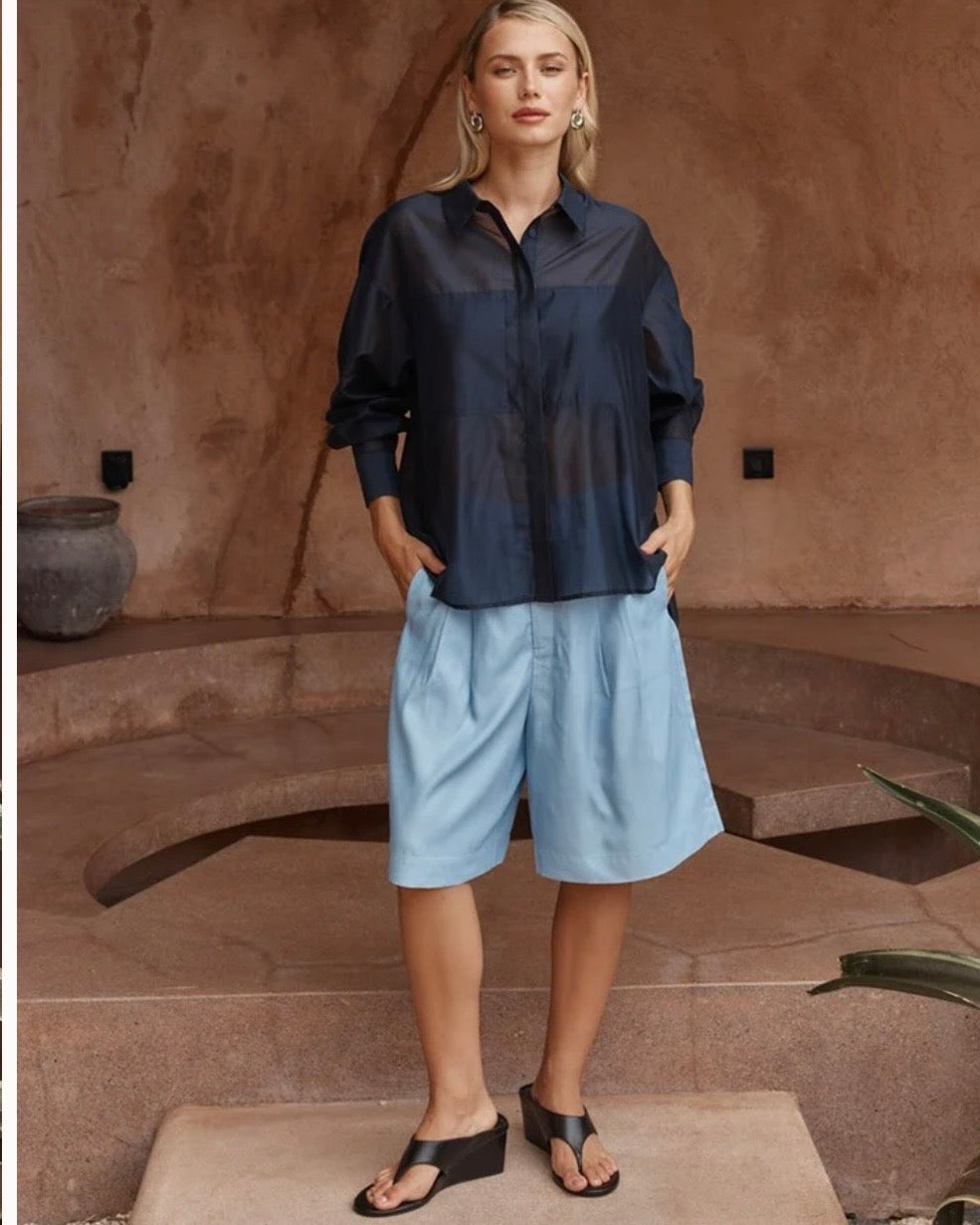 Val Oversized Shirt / Navy