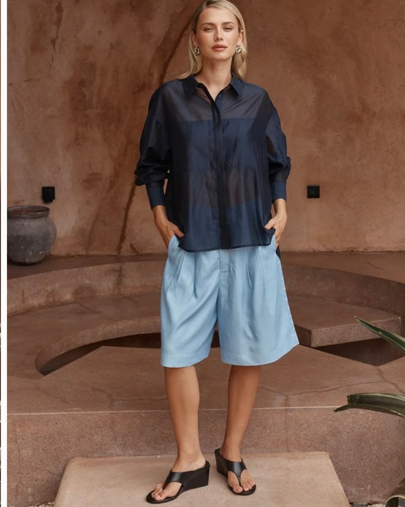 Val Oversized Shirt / Navy
