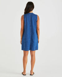Sabine Denim Vest Dress / Mid Blue Wash