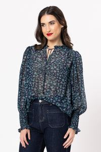 Byron Blouse / Navy Instinct