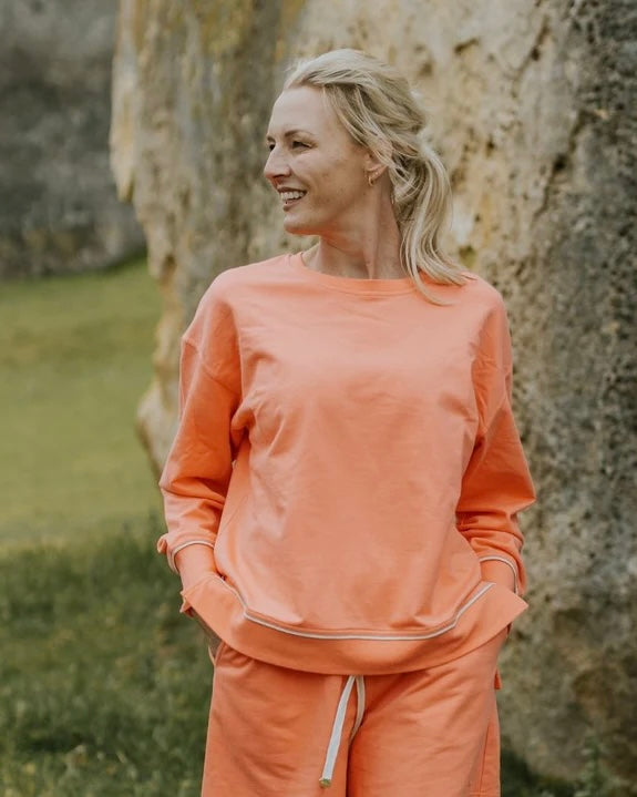 Suzy Sweater - Sunset Coral