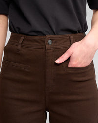 Peace Wide Leg Full Length Jean / Chocolate