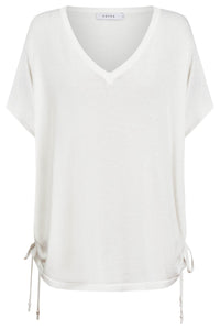 Haiti Tie Knit Top - White