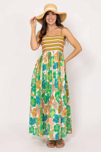 Darcia Maxi Dress - Green Floral