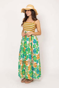 Darcia Maxi Dress - Green Floral