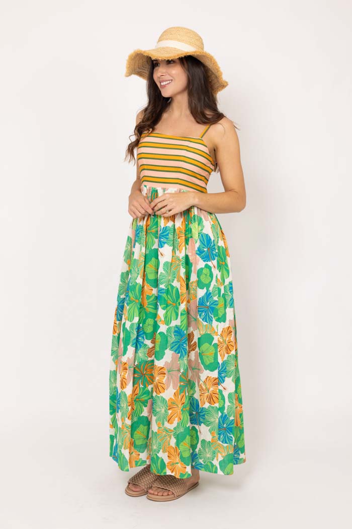 Darcia Maxi Dress - Green Floral