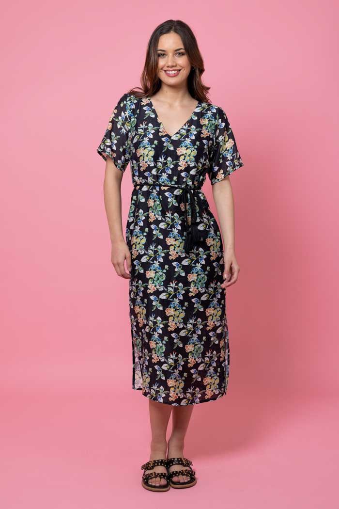 Nala Dress - Black Floral