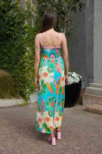 Poppy Maxi Dress - Teal Floral