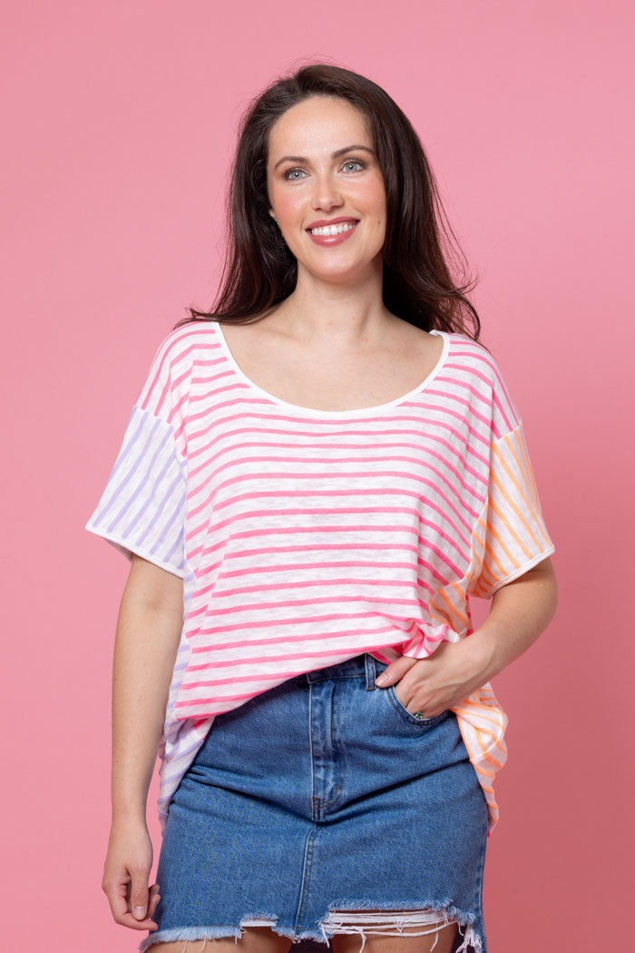 Camden Stripe T-Shirt - Fluro
