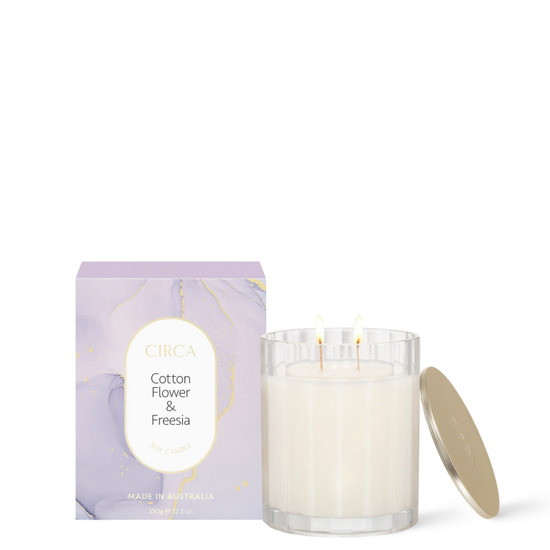 350g Candle - Cotton Flower & Freesia
