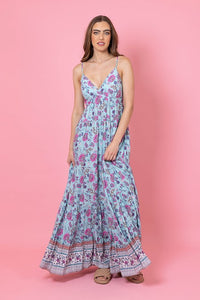Coco Maxi Dress - Blue Boho
