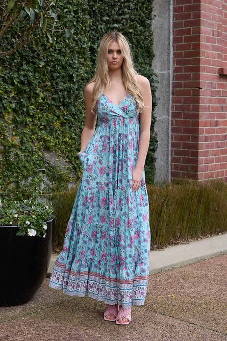 Coco Maxi Dress - Blue Boho