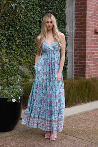 Coco Maxi Dress - Blue Boho