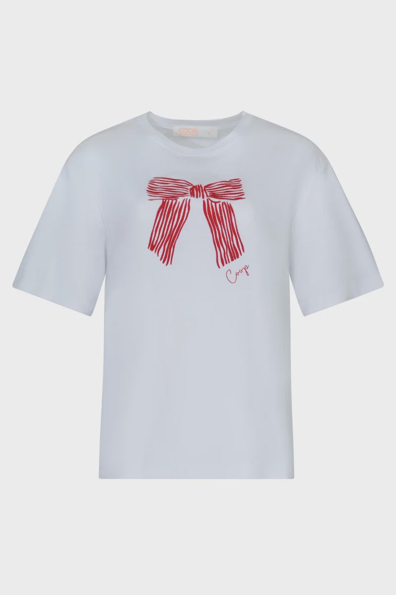 Gotta Bow T-Shirt - White/Red