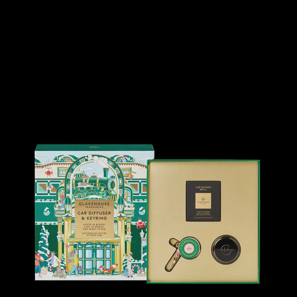 Car Diffuser & Keyring Gift Set- Christmas